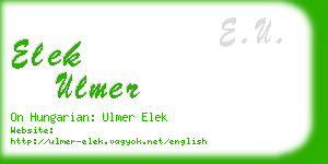 elek ulmer business card